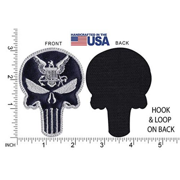 Patch Brigade Airsoft Morale Patch 5 Usn United States Navy Eagle Skull Punish Tactical Morale Hook Side Velcro Compatible Patch