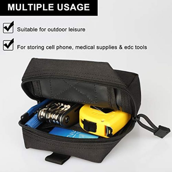 EEEKit Tactical Pouch 5 EEEkit Molle Pouch, Tactical Compact Waist Bags EDC Utility Pouch Bags with Hooks for Outdoor Hunting Camping Training