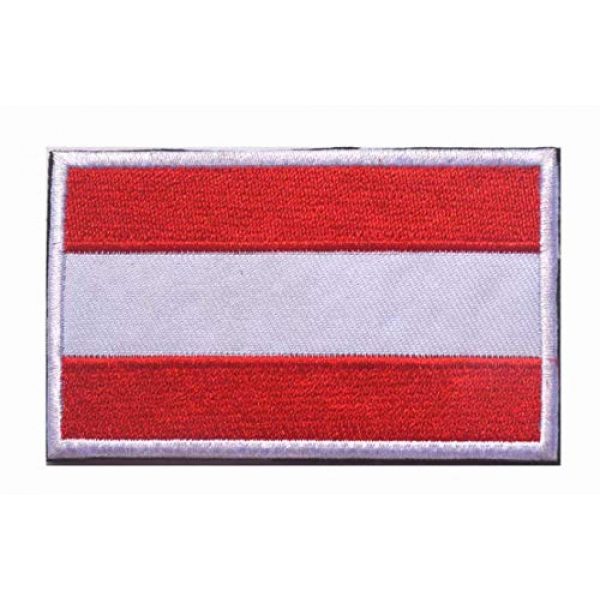 Tactical Embroidery Patch Airsoft Morale Patch 2 2pcs Austria Flag Embroidery Patch Military Tactical Morale Patch Badges Emblem Applique Hook Patches for Clothes Backpack Accessories