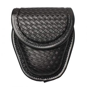 ROCOTACTICAL Tactical Pouch 1 ROCOTACTICAL Basketweave Single Handcuff Case, Hidden Snap Handcuff Holder Pouch, Molded Single Cuff Case