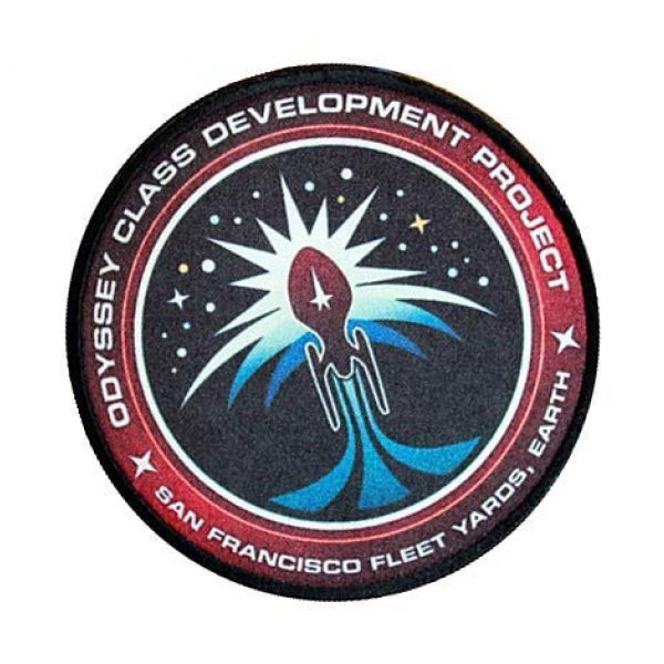 Fine Print Patch Airsoft Morale Patch 2 Star Trek Odyssey Class Development Project San Francisco Fleet Yards,Earth Military Hook Loop Tactics Morale Patch