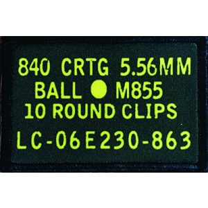 RedheadedTshirts Airsoft Morale Patch 1 556 Ammo Can Morale Patch. Perfect for your Tactical Military Army Gear, Backpack, Operator Baseball Cap, Plate Carrier or Vest. 2x3" Hook Patch. Made in the USA
