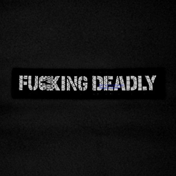 Tactical Freaky Airsoft Morale Patch 2 IR Fuing Deadly 1x5 Multicam Infrared Name Tag Callsign Morale Tactical Fastener Patch