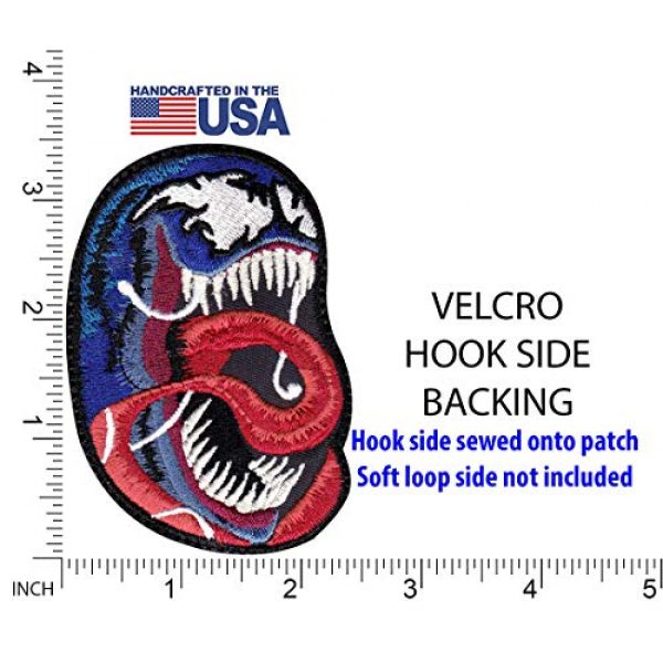 Tactical Patch Works Airsoft Morale Patch 2 Venom Tongue Real Head Eddie Brock Inspired Art Patch