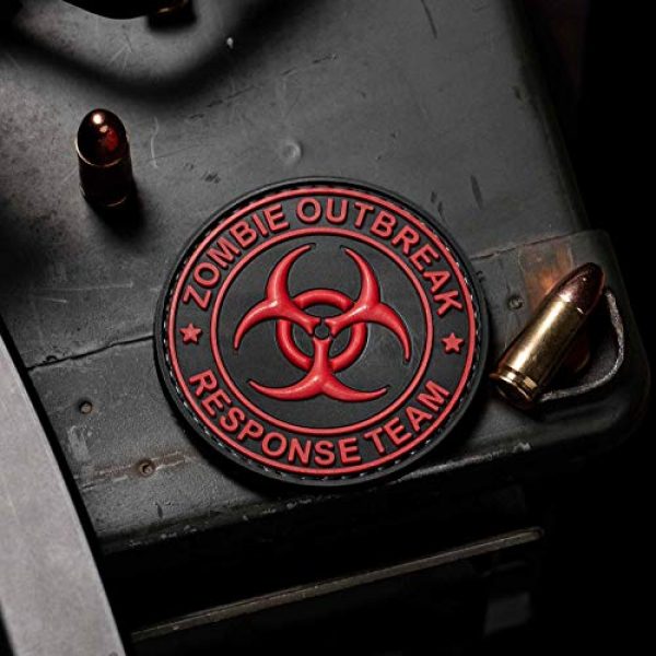 NEO Tactical Gear Airsoft Morale Patch 2 Zombie Outbreak Response Team - New Color - PVC Rubber Morale Patch by NEO Tactical Gear Morale Patch - Hook Backed