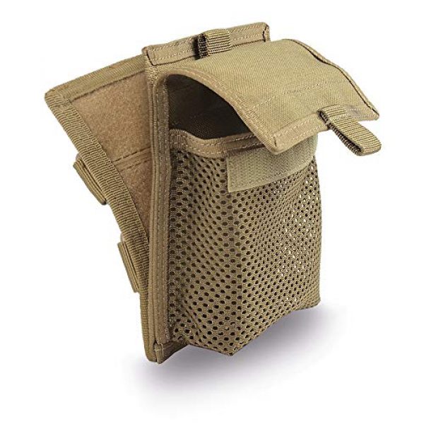 LIVANS Tactical Pouch 1 LIVANS Tactical Mesh Pocket, Molle Mesh Pouch Small Utility Pouch Mag Dump Pouch Storage Pocket Backpack Attachment EDC Pouch Hook-N-Loop Quick Release Design