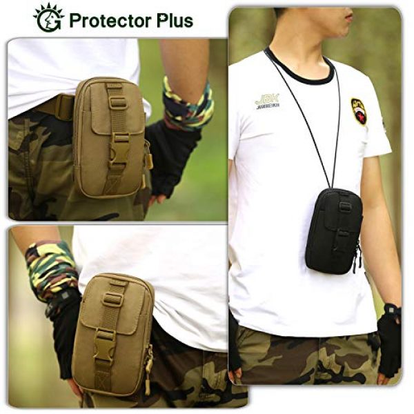 Protector Plus Tactical Pouch 3 Protector Plus Tactical MOLLE Phone Pouch Cellphone Holster Small Admin Waist Bag Utility Gadget Gear Medical Pack Tool Pocket EDC Belt Purse