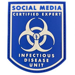 Violent Little Machine Shop Airsoft Morale Patch 1 Violent Little"Certified Social Media Expert Infectious Diseases" Morale Patch