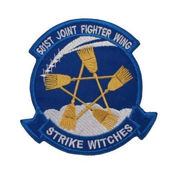 Tactical Embroidery Patch Airsoft Morale Patch 1 501st Joint Fighter Wing Strike Witches Embroidery Patch Military Tactical Morale Patch Badges Emblem Applique Hook Patches for Clothes Backpack Accessories