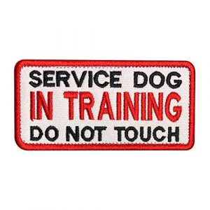 Morton Home Airsoft Morale Patch 1 Morton Home-Service Dog Working Do Not Touch Military Tactical Morale Badge Hook & Loop Fastener Patch (White)