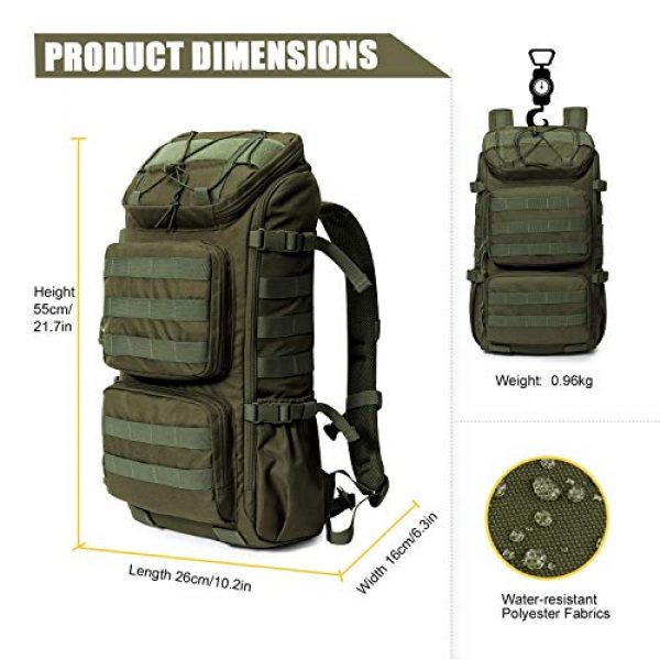 Mardingtop Tactical Backpack 7 Mardingtop Bundle Items: 28L Molle Hiking Tactical Backpack Army Green