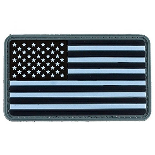 LIVABIT Airsoft Morale Patch 1 LIVABIT PVC Rubber 3D Morale Patch MP-21 Tactical Airsoft Paintball USA Flag Navy Blue