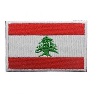 GreatPlus Airsoft Morale Patch 1 Lebanon Flag Patch Embroidered Military Tactical Morale Patches (Lebanon)