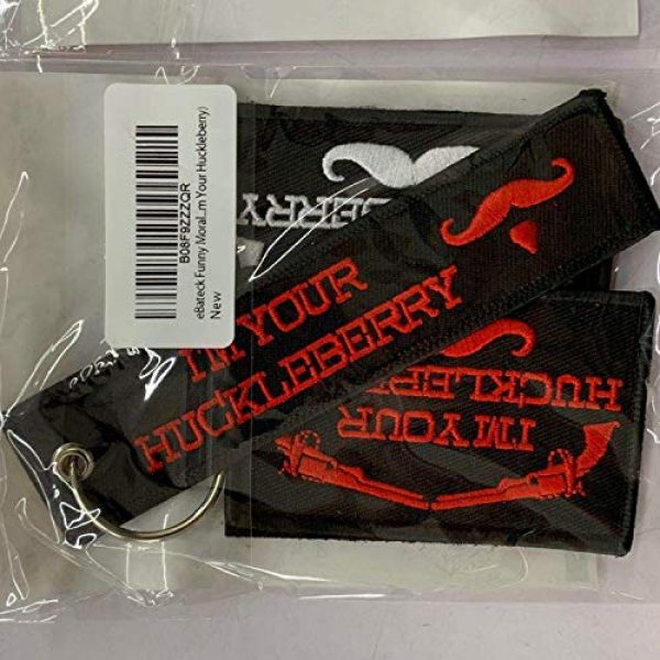 ebateck Airsoft Morale Patch 3 eBateck Funny Morale Patch, Tactical Patches Embroidered with Keychain, Hook&Loop (I'm Your Huckleberry)