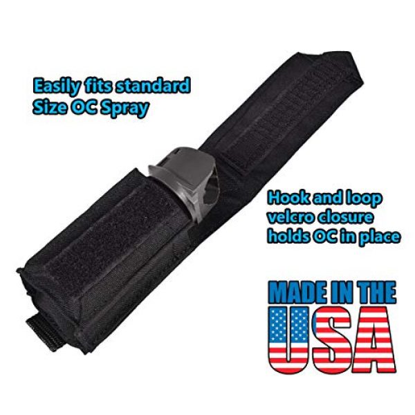 BlueStone Safety Tactical Pouch 3 BlueStone Safety Molle OC Pepper Spray Canister Pouch| Molle Pepper Spray Pocket| 4.5 Inch Tall OC Spray Molle Tactical Pouch for Police & Security Load Bearing Vest Carriers/External Vest Carriers