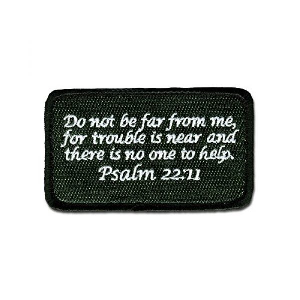 BASTION Airsoft Morale Patch 1 BASTION Morale Patches (Psalm 22:11, ODG) | 3D Embroidered Patches with Hook & Loop Fastener Backing | Well-Made Clean Stitching | Christian Patches Ideal for Tactical Bag, Hats & Vest