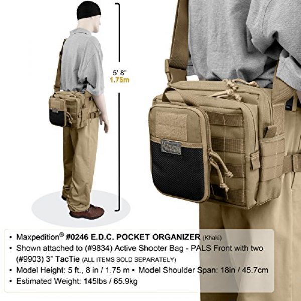 Maxpedition Tactical Pouch 6 Maxpedition E.D.C. MOLLE Pocket Organizer - Black 0246B