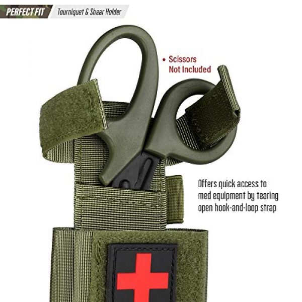 LIVANS Tactical Pouch 5 LIVANS Tactical Tourniquet Pouch Holder, Molle Shear Pouch Tourniquet & Trauma Medical Shear Pouch Molle PALS Belt Loop EMT Tools Pouch EDC Tactical Gear Holder