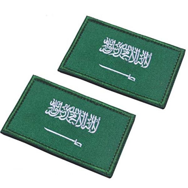 Tactical Embroidery Patch Airsoft Morale Patch 1 2pcs Saudi Arabia Flag Embroidery Patch Military Tactical Morale Patch Badges Emblem Applique Hook Patches for Clothes Backpack Accessories