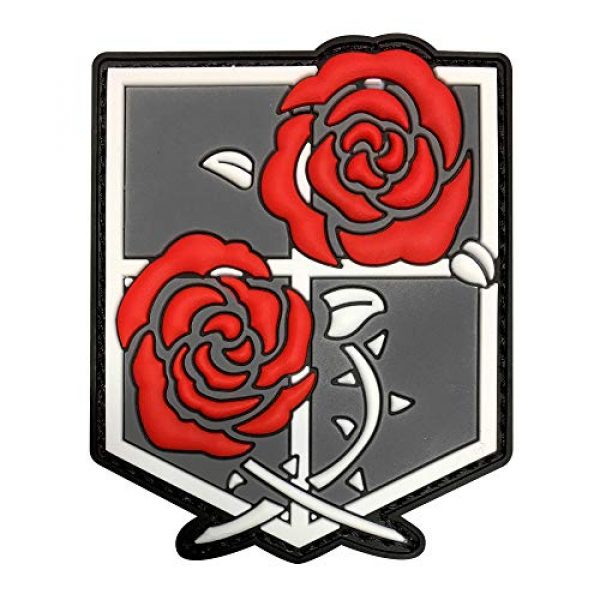 Morton Home Airsoft Morale Patch 1 Morton Home Attack on Titan Military Hook Loop Tactics Morale PVC Patch (Garrison Regiment Large Military)