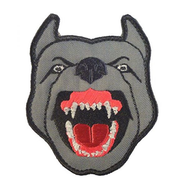 LEGEEON Airsoft Morale Patch 2 LEGEEON Glow Dark GITD K9 Pitbull Dog Teeth Scary Fierce Morale Tactical Embroidered Hook&Loop Patch