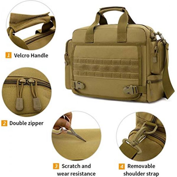 ACOMOO Tactical Backpack 5 ACOMOO Tactical Briefcase 14 inch Laptop Messenger Bag Style Shoulder Bag Handbag for Men Brown