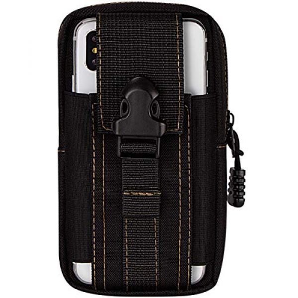 IronSeals Tactical Pouch 4 IronSeals Tactical Smartphone Pouch Universal Mobile Phone Belt Pouch EDC Security Pack Carry Accessory Pouch Belt Loops Waist Bag