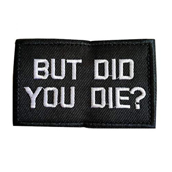 Minason Airsoft Morale Patch 1 But Did You Die Morale Tactical Patch Embroidered Applique Fastener Hook & Loop Emblem on Bags Caps