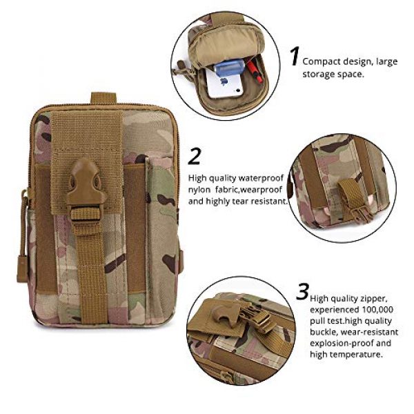 LY-LONGER Tactical Pouch 6 LY-LONGER Universal Outdoor Waist Bag, Tactical EDC Molle Pouch Camping Trekking Belt Purse Pouch Phone Case Phone Bags Camouflage Mobile Phone Bag