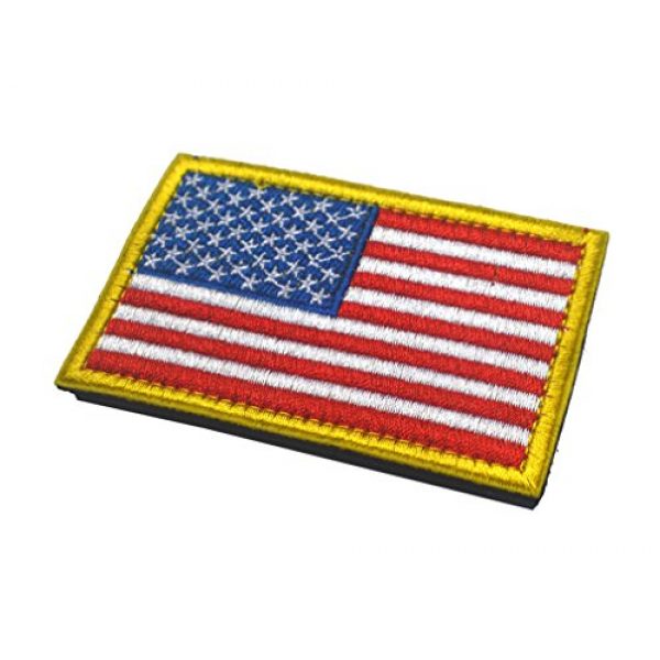 WZT Airsoft Morale Patch 4 WZT 4 Pcs Tactical Flag Patch - Combination USA NASA Patch Embroidered Morale Lot Military Embroidered Patches