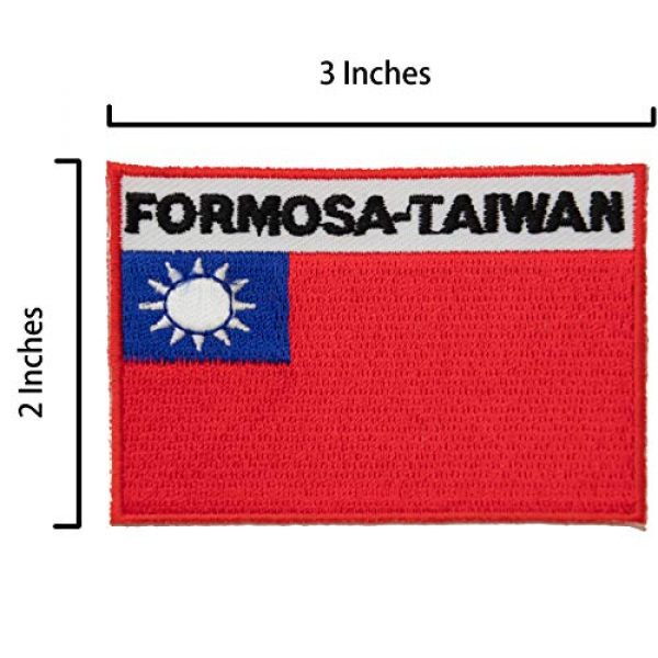 A-ONE Airsoft Morale Patch 2 A-ONE 2PCS Pack-Taiwan Flag Patch+Taiwan Lapel Pin, Morale Patch International Embroidered Stick On, Iron On or Sew On Flag Patch