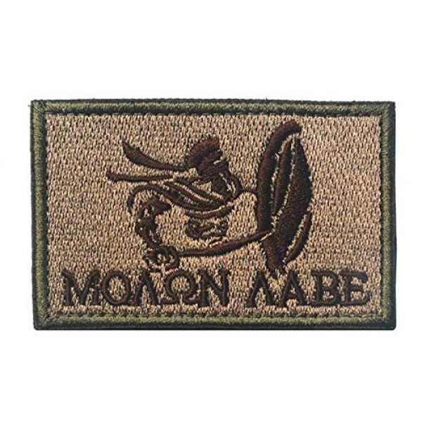 Tactical Embroidery Patch Airsoft Morale Patch 3 Warrior Sparta Molon Labe Tactical Embroidery Patch Hook & Loop Morale Patch Military Patch for Clothing Accessory Backpack Armband (4pcs)