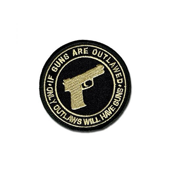 BASTION Airsoft Morale Patch 1 BASTION Morale Patches (If Guns are Outlawed, ACU) | 3D Embroidered Patches with Hook & Loop Fastener Backing | Well-Made Clean Stitching | Military Patches Ideal for Tactical Bag, Hats & Vest