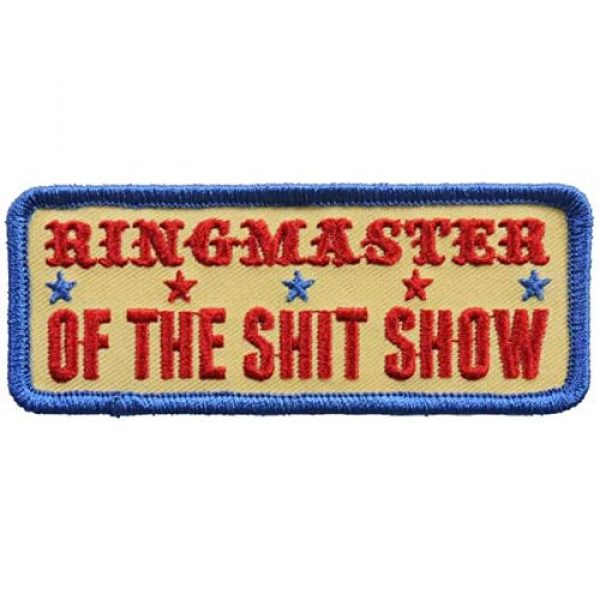 Officially Licensed Originals Airsoft Morale Patch 1 Ringmaster of The Shit Show Iron On Patches - Embroidered Artwork Sew On Patch, 4" x 2"