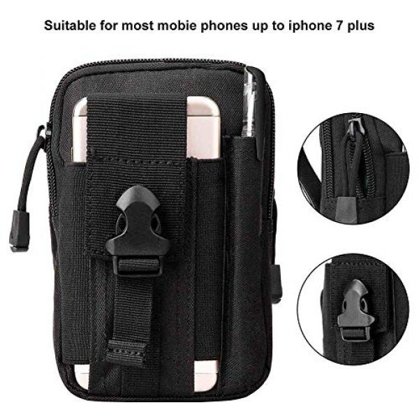 GoodTake Tactical Pouch 7 GOOD TAKE Men Tactical Molle Pouch Belt Waist Pack Bag Small Pocket Military Waist Pack Running Pouch Travel Camping Bags Soft Back,Sports Fitness, Running,Waist Packs Bags