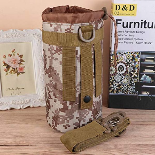BESPORTBLE Tactical Pouch 5 BESPORTBLE Molle Water Bottle Bag Military Kettle Holder Hydration Carrier Crossbody Pouch Pocket for Camping Climbing Cycling Hiking Travelling Black