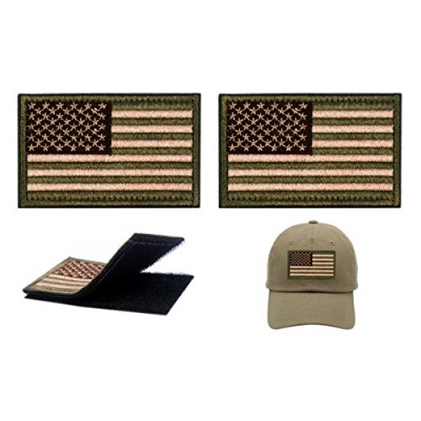 MAXXPRO Airsoft Morale Patch 2 2 PCS Tactical Patches of USA US American Flag, with Hook and Loop for Backpacks Caps Hats Jackets Pants, Military Army Uniform Emblems, Size 3x2 Inches