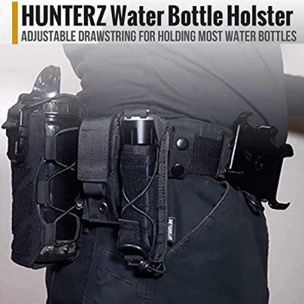 OneTigris Tactical Pouch 5 HUNTERZ Water Bottle Holster & Padded Patrol Belt Dual-use MOLLE Belt