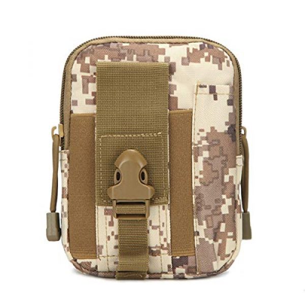 Techson Tactical Pouch 2 Techson Molle Belt Bag, Universal Outdoor Tactical Phone Holster, Military Security Waist Purse Pouch with Zipper Buckle