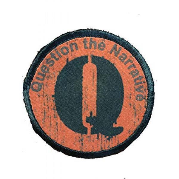 RedheadedTshirts Airsoft Morale Patch 1 QAnon"Question The Narrative" Morale Military Tactical 3" Circle Made in The USA
