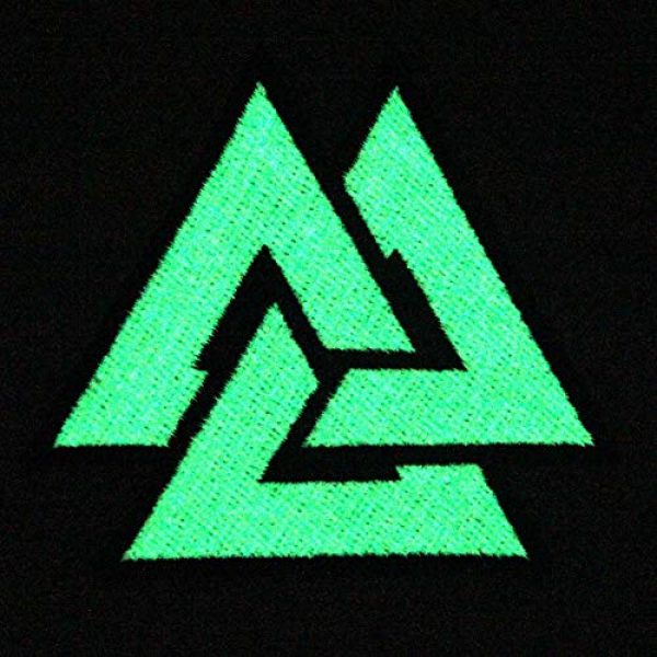 EmbTao Airsoft Morale Patch 4 EmbTao Glow in Dark Valknut Triangle Symbol Viking Norse Rune Morale Tactical Iron On Sew On Patch