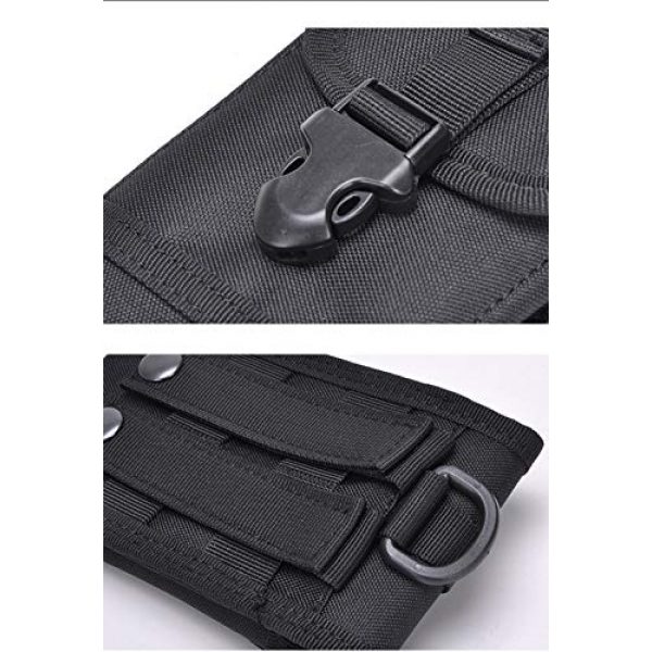 MUMUGUO Tactical Pouch 6 MUMUGUO Outdoor MOLLE Tactical Military Pouch Army Black Waist Holster Smartphone Pouch Military 1000D Nylon Hook Loop Belt Phone Holster Phone with Slim Case