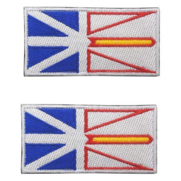 Tactical Embroidery Patch Airsoft Morale Patch 1 2pcs Canada Newfoundland & Labrador Province Flag Embroidery Patch Military Tactical Morale Patch Badges Emblem Applique Hook Patches for Clothes Backpack Accessories