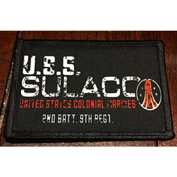 RedheadedTshirts Airsoft Morale Patch 2 Aliens Movie USS Sulaco Morale Patch. 2x3" Hook Velcro Made in the USA Perfect for your rucksack, pack bag, Molle Gear, operator hat or cap!