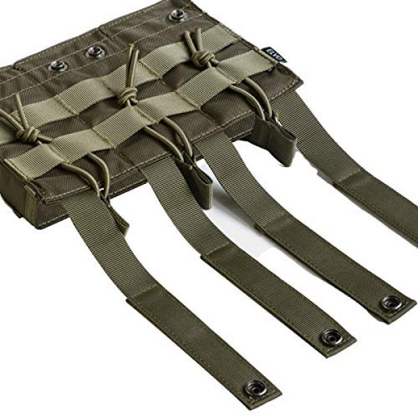 ELVO Tactical Pouch 6 ELVO Tactical Molle Mag Pouch, Open-Top Triple Stacker Magazine Holster Rifle Mags Holder for AR-15 M4 M14 M16 G36 HK416 Magazines