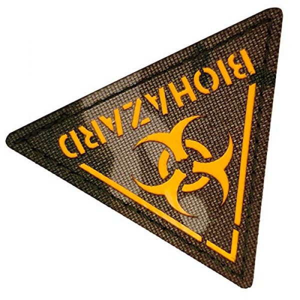 ODSP Airsoft Morale Patch 5 2 Pack Glow Dark Biohazard Patch Zombie Outbreak Response Team Resident Evil Danger Radiation Military Morale Tactical Patches Badges Appliques with Hook and Loop Fastener Backing