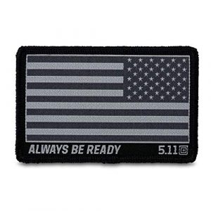 5.11 Airsoft Morale Patch 1 5.11 Tactical Reverse USA Flag Woven Patch, Hook-Back Adhesion, Morale Fabric Badge, Style 81293