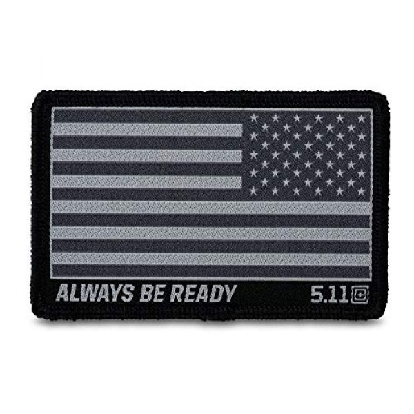 5.11 Airsoft Morale Patch 1 5.11 Tactical Reverse USA Flag Woven Patch, Hook-Back Adhesion, Morale Fabric Badge, Style 81293