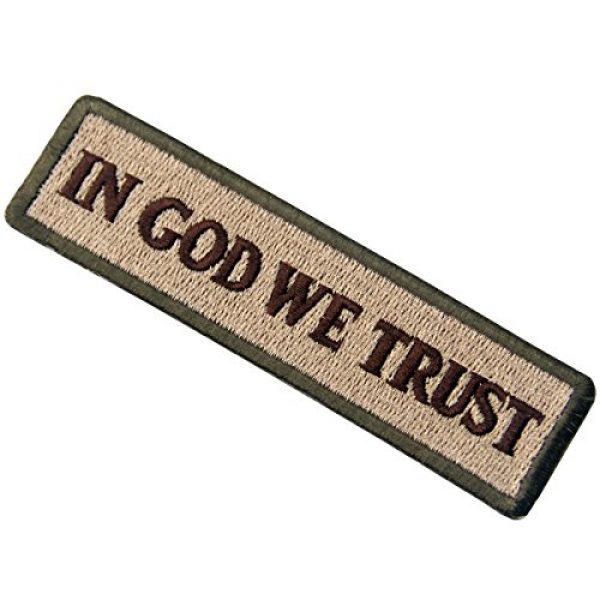 EmbTao Airsoft Morale Patch 4 EmbTao in GOD We Trust Embroidered Tactical Morale Iron On Sew On Patch - Multitan