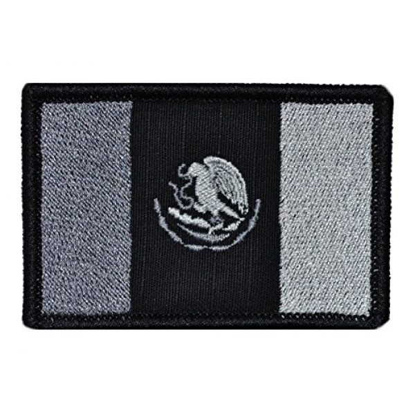 Tactical Gear Junkie Airsoft Morale Patch 1 Flag of Mexico 2x3 Patch - Multiple Colors - Multiple Colors (Black)